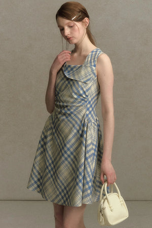 Plaid Sleeveless Dress