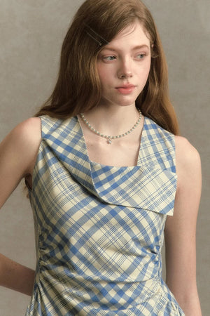 Plaid Sleeveless Dress