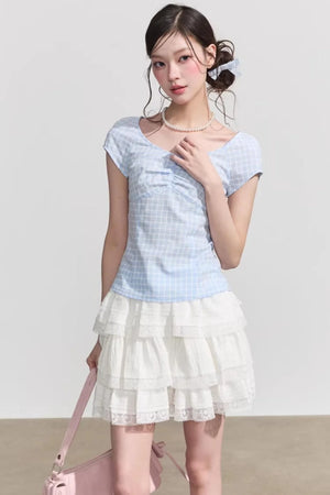 Plaid Summer Slim Top