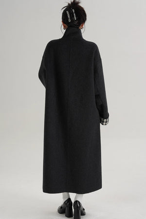 Plaid Wool Coat