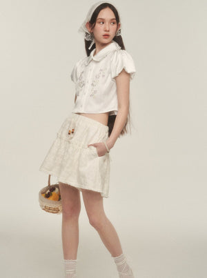 Playful Lace Hakama Shorts