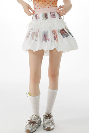Playful Print High-Waisted Skirt