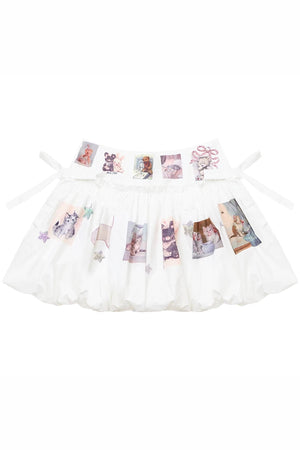 Playful Print High-Waisted Skirt