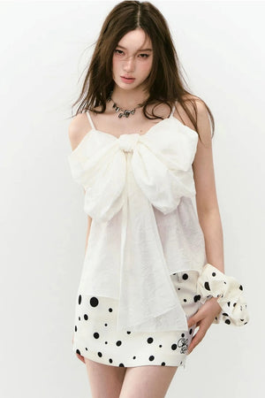 Pleated Bow Camisole Top