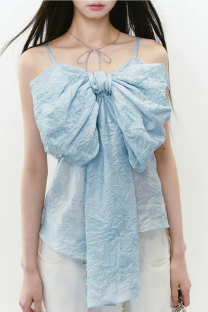 Pleated Bow Camisole Top