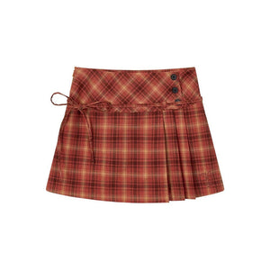Pleated Bow-Tie Skirt