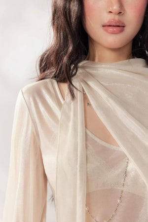 Pleated Chiffon Blouse
