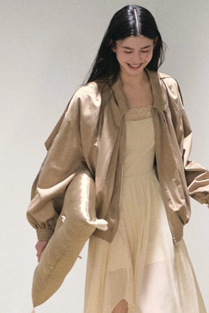 Pleated Chiffon Slip Dress