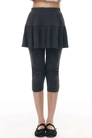 Pleated Cropped Skirt Set-Up