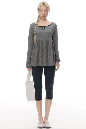 Pleated Cropped Skirt Set-Up