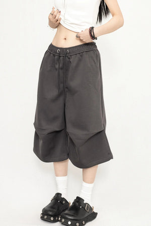 Pleated Culotte Pants