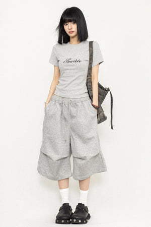 Pleated Culotte Pants