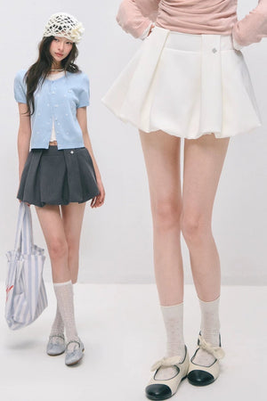 Pleated Flower Bud Skirt