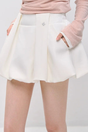 Pleated Flower Bud Skirt