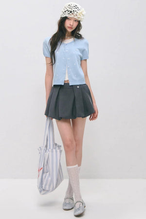 Pleated Flower Bud Skirt