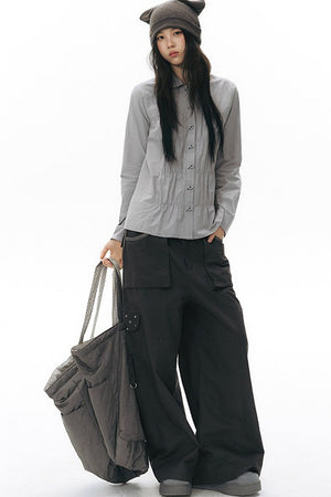 Pleated Front Shirt