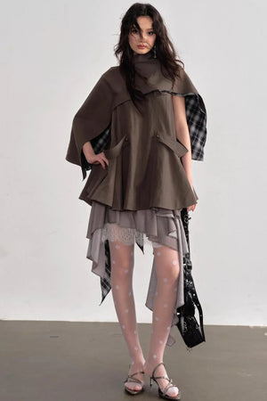 Pleated Linen Lace Skirt