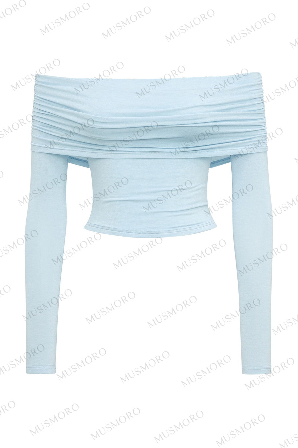 Pleated One-Shoulder Knit and Skirt Set-Up