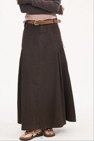 Pleated Pocket Umbrella Skirt