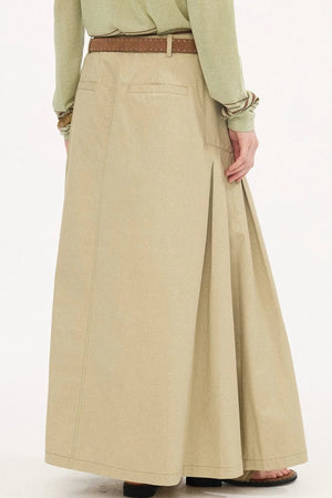 Pleated Pocket Umbrella Skirt