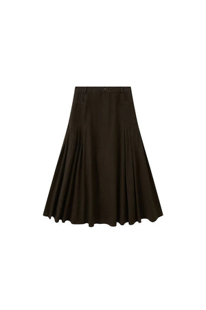 Pleated Pocket Umbrella Skirt