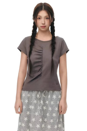 Pleated Pure Cotton Top