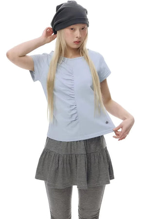 Pleated Pure Cotton Top