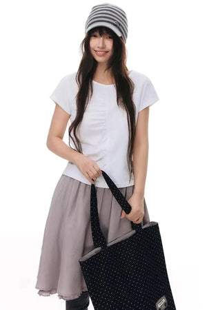 Pleated Pure Cotton Top