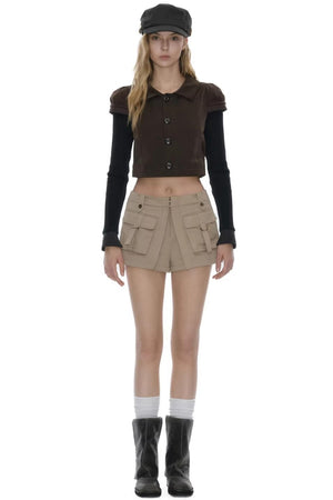 Pleated Retro Wide-Leg Pants