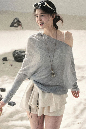 Pleated Ruffled Skirt Pants Set