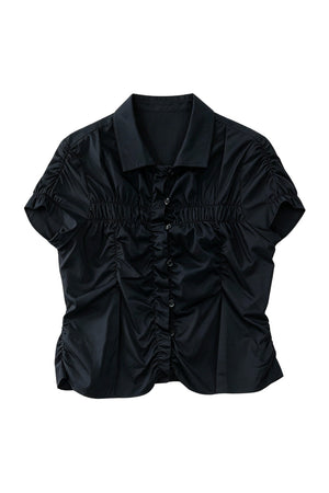 Pleated Shirt and Skirt Set