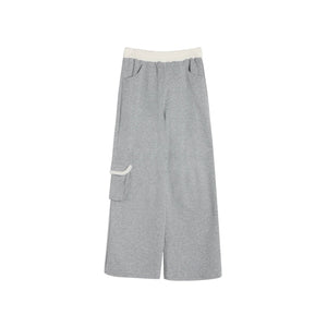 Plush Waistband Wide-Leg Pants