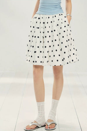 Polka Dot A-Line Skirt