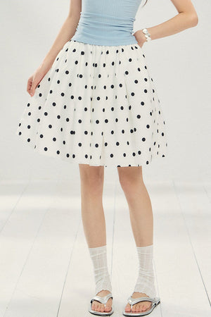 Polka Dot A-Line Skirt