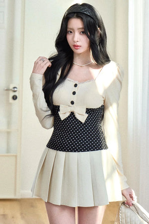 Polka Dot Bow Skirt Set-Up