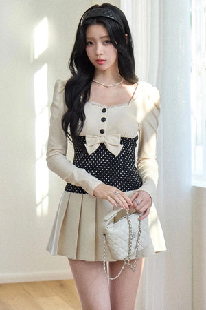 Polka Dot Bow Skirt Set-Up
