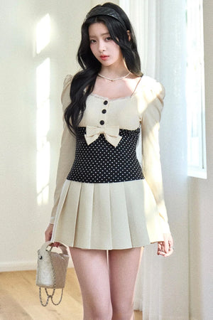 Polka Dot Bow Skirt Set-Up