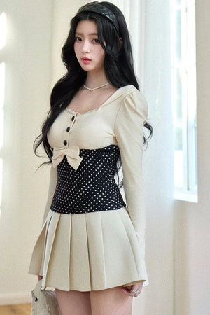 Polka Dot Bow Skirt Set-Up