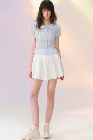 Polka Dot Doll Collar Shirt