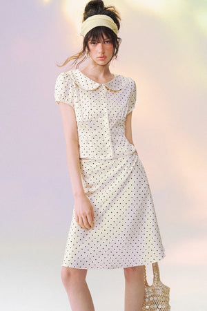 Polka Dot Doll Collar Shirt