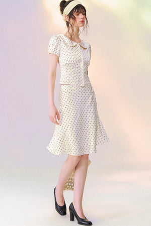 Polka Dot Doll Collar Shirt
