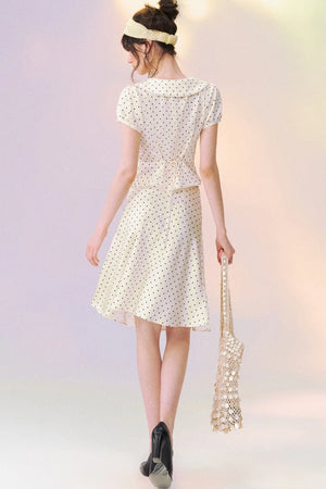 Polka Dot Doll Collar Shirt