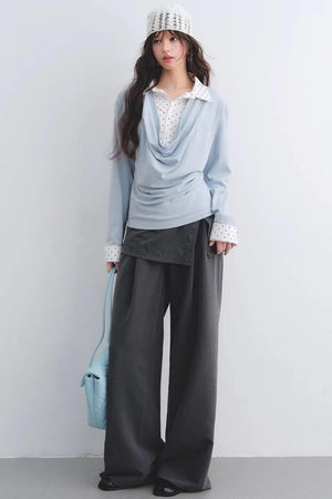Polka Dot Embroidered Two-Piece Set-Up