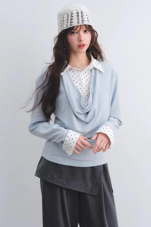 Polka Dot Embroidered Two-Piece Set-Up