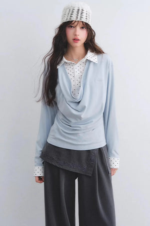 Polka Dot Embroidered Two-Piece Set-Up