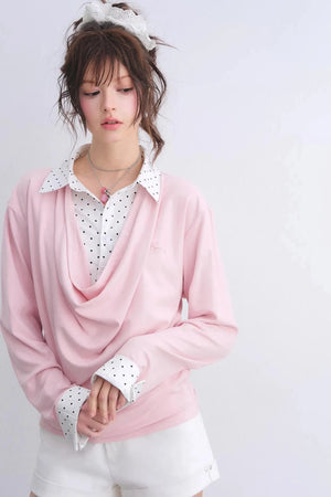 Polka Dot Embroidered Two-Piece Set-Up