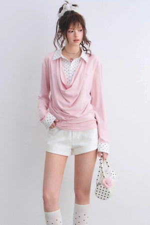 Polka Dot Embroidered Two-Piece Set-Up