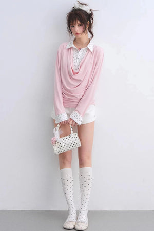 Polka Dot Embroidered Two-Piece Set-Up