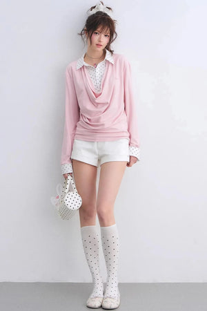 Polka Dot Embroidered Two-Piece Set-Up