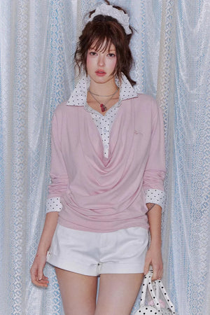 Polka Dot Embroidered Two-Piece Set-Up